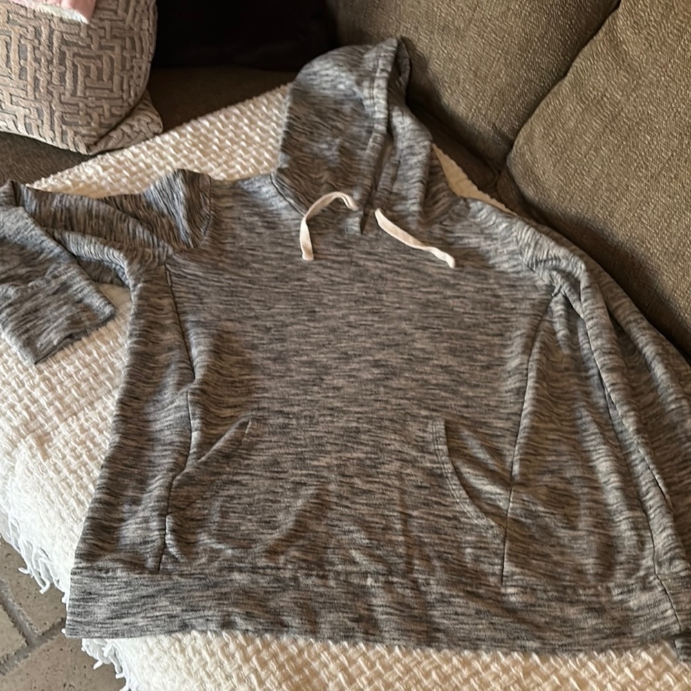 Gently loved Gray Hooded Nursing Hoodie Sweatshirt by Motherhood